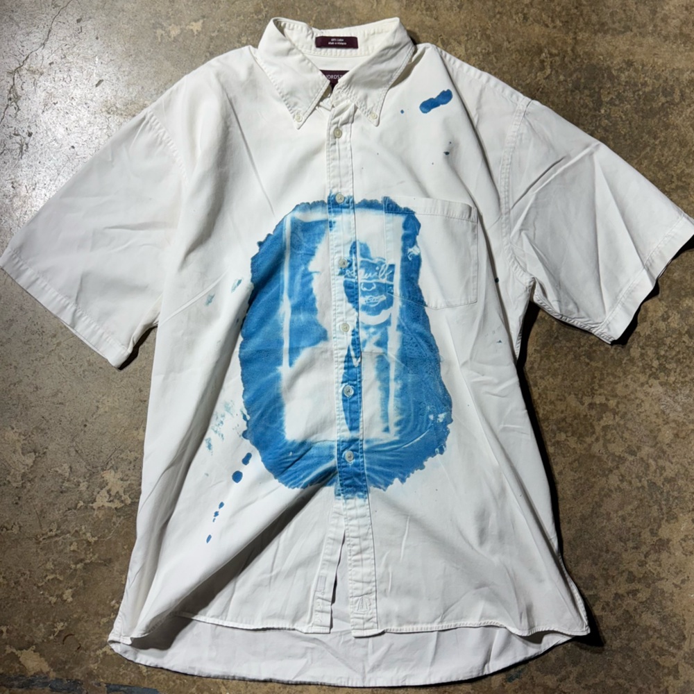1/1 Custom 100% Cotton White Button-Up Shirt